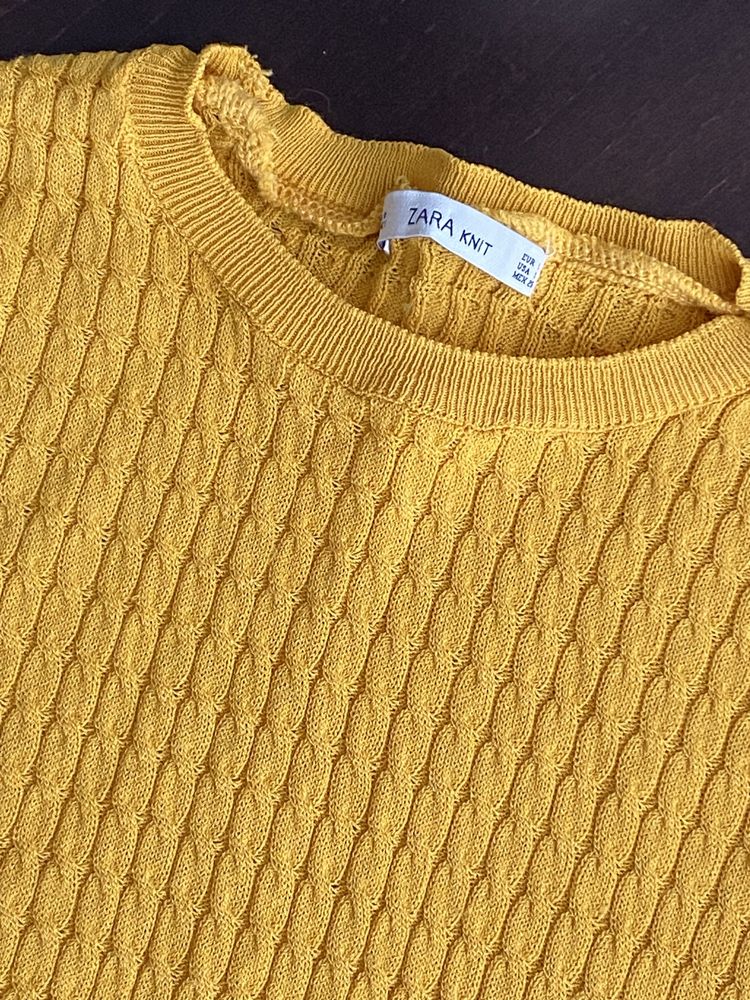 Тънка плетена блуза с дълъг ръкав еластична Zara