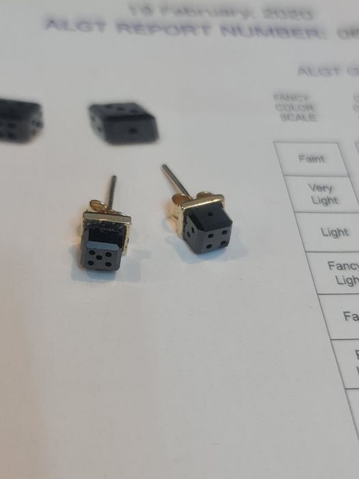Cercei diamant negru 2.16 carate unicat