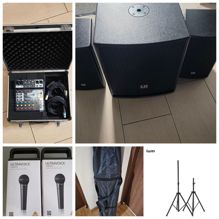 Boxe active LD Dave 12 G3, mixer, stative, microfoane