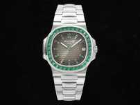 Автоматичен мъжки часовник Patek Philippe Nautilus Ruby Bezel