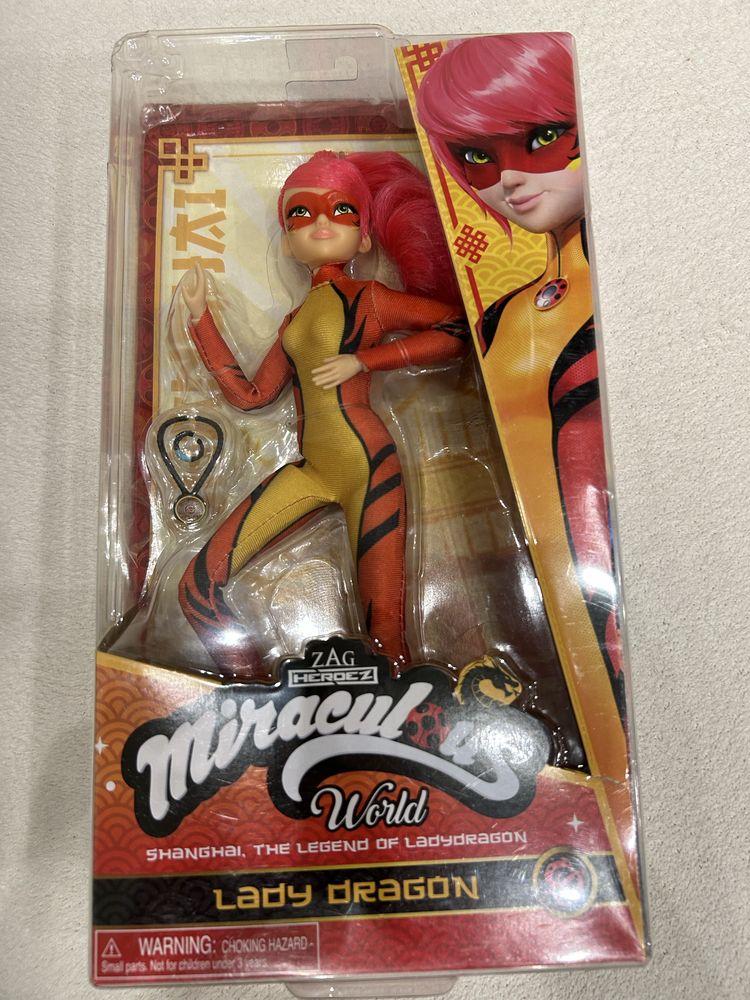 Miraculous Калинката, Черния Котарак,Рена Руж, Лейди Драгън кукли 27см