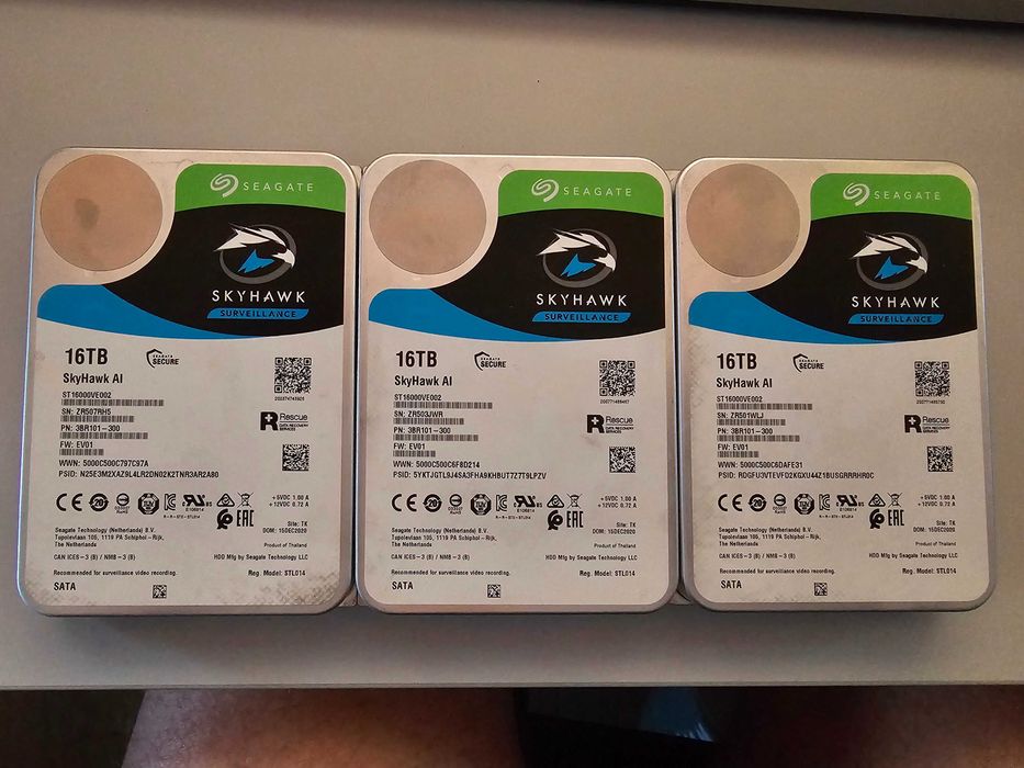 Твърд диск 16TB HDD Seagate SkyHawk Surveillance