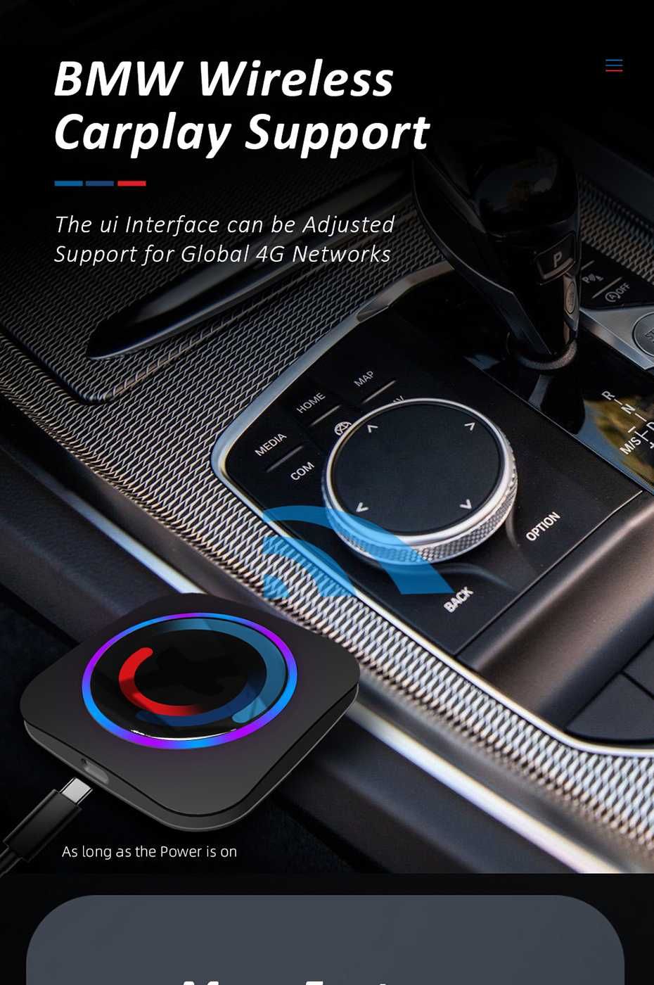 Carplay wireless dedicat BMW ID6 ID7 ID8 Android 10, 4+64GB, Octa-core