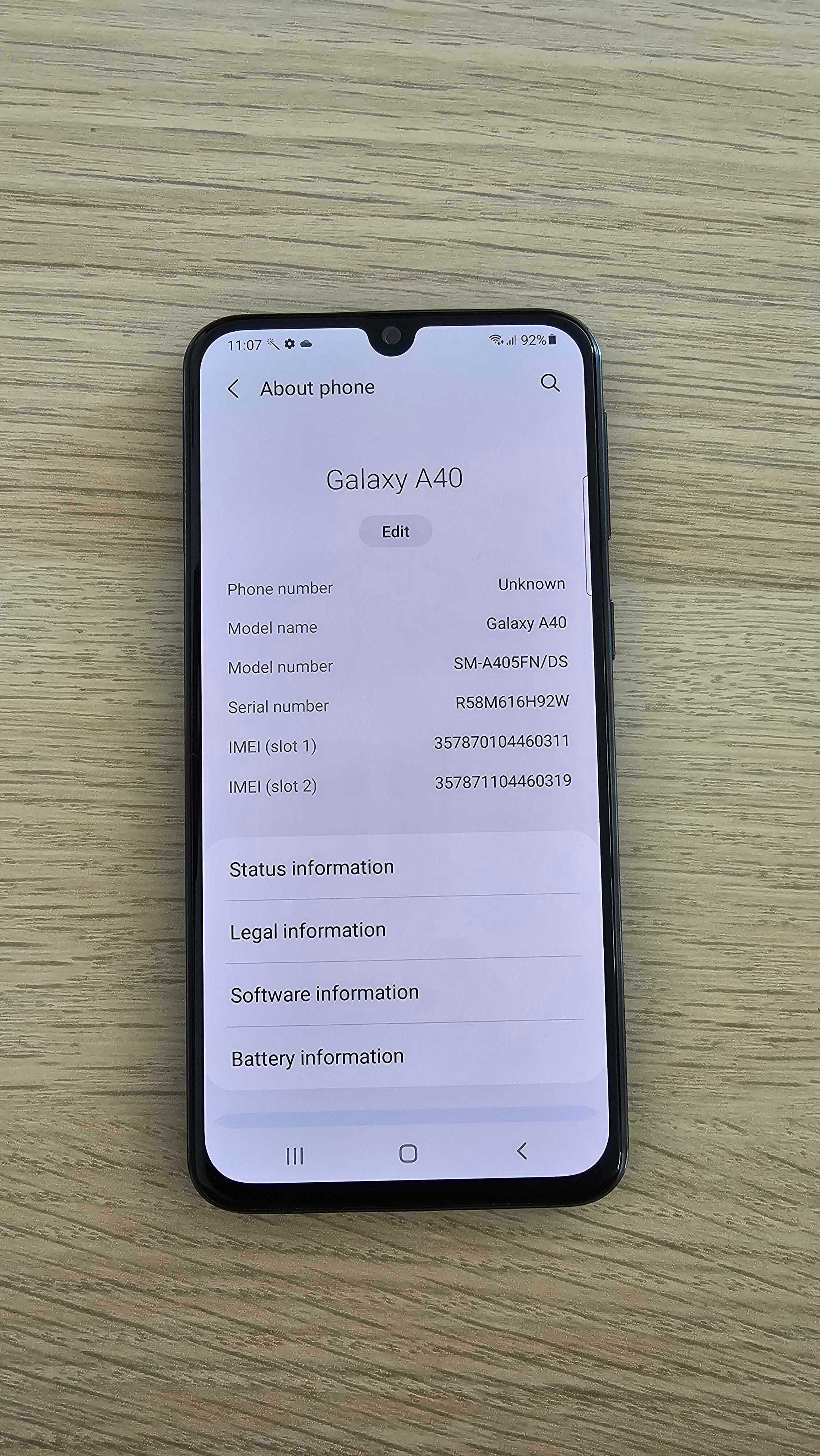 Samsung A40 Black 64GB