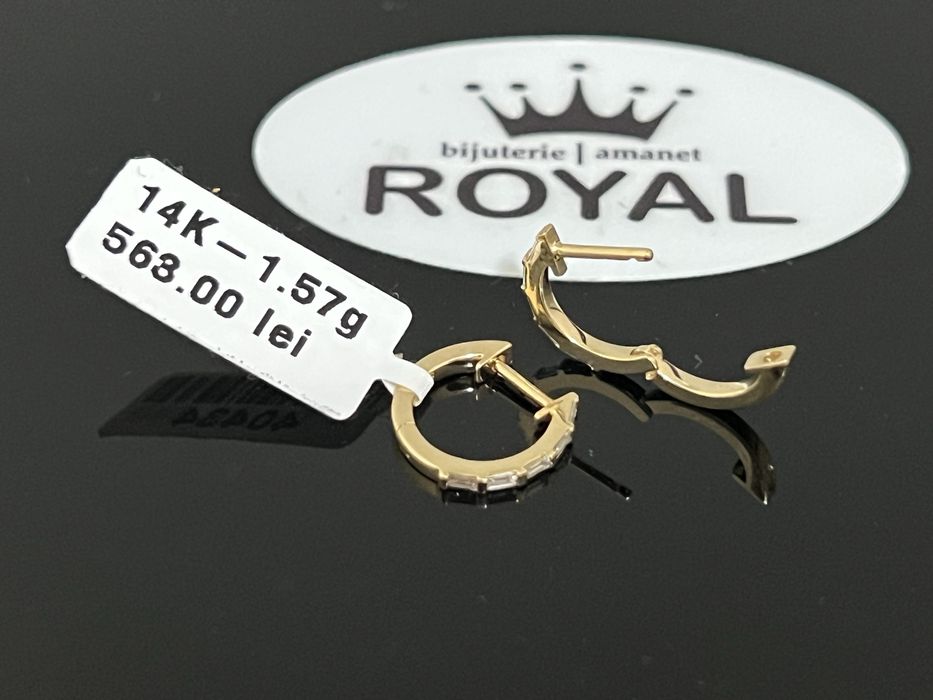 Bijuteria Royal CB : Cercei copil aur 14k 585 1,57 gr