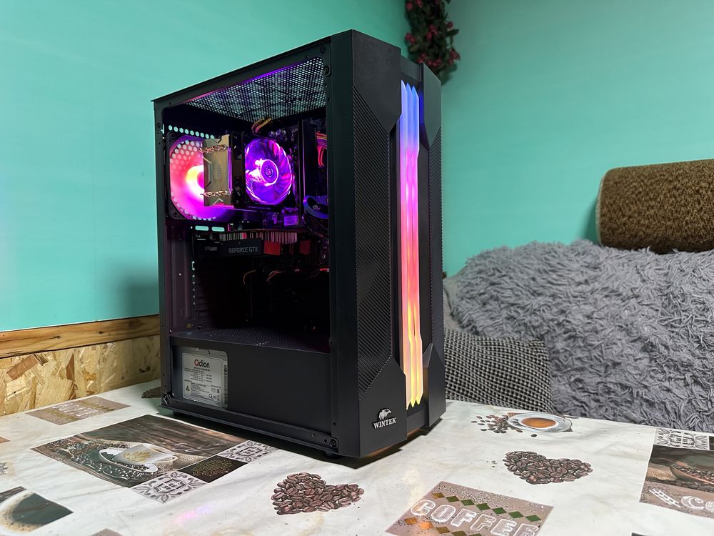 Игровой компьютер intel Core i3-10105/16Gb/SSD/HDD/GTX 1650+Монитор 24
