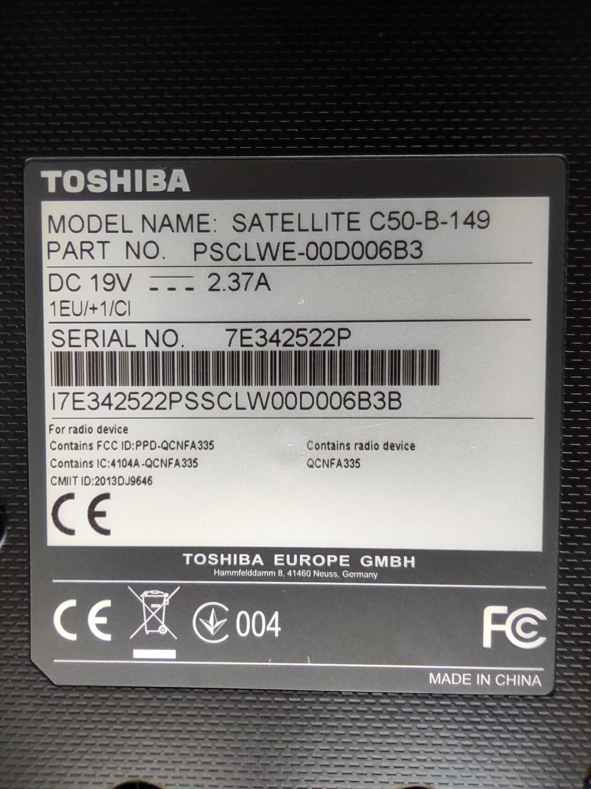 Лаптоп Toshiba (Тошиба) Satellite C50-B-149