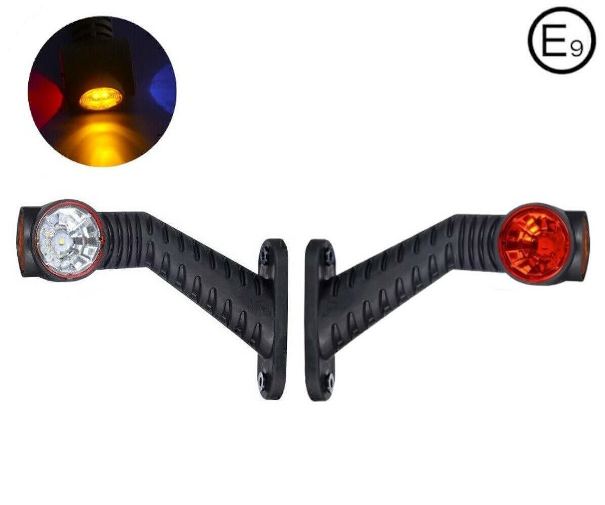 Комплект 2 броя led лед габарит, рогче, 17.5см, 12v-24v, 3 smd диода,