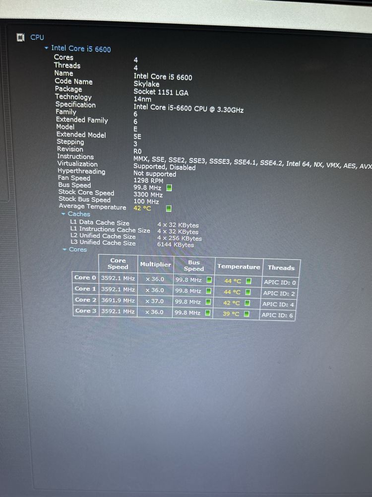 Asus h110m-r + i5 6600 3.30GHz