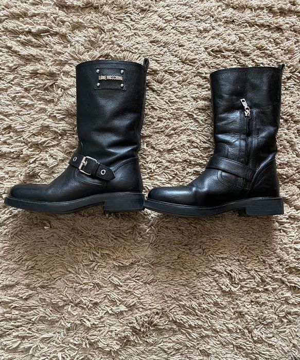 Vând cizme damă,piele,marca Love Moschino