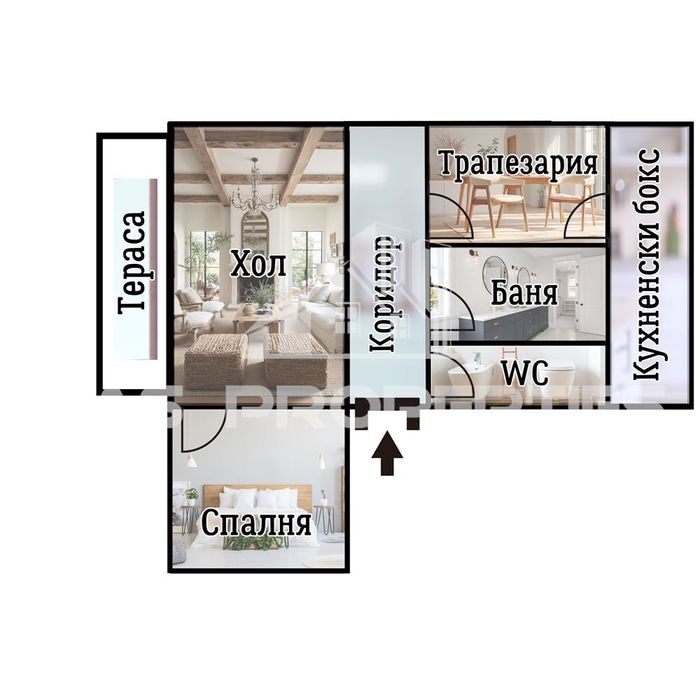 2-стаен в София-Толстой площ 61