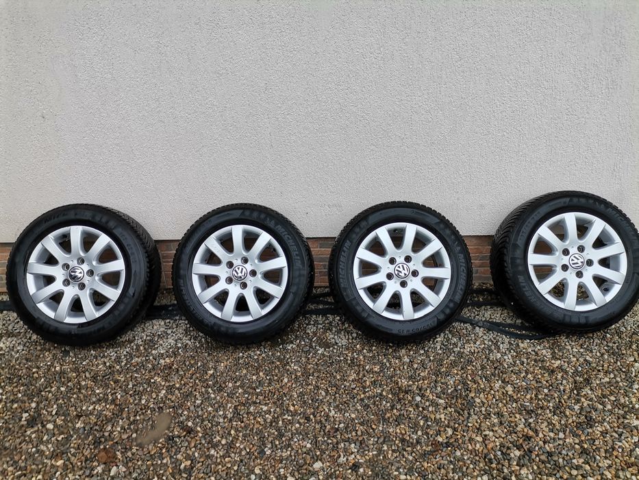Jante Aliaj 5x112 r15 WAG Golf 5 + anvelope iarna 195/65r15