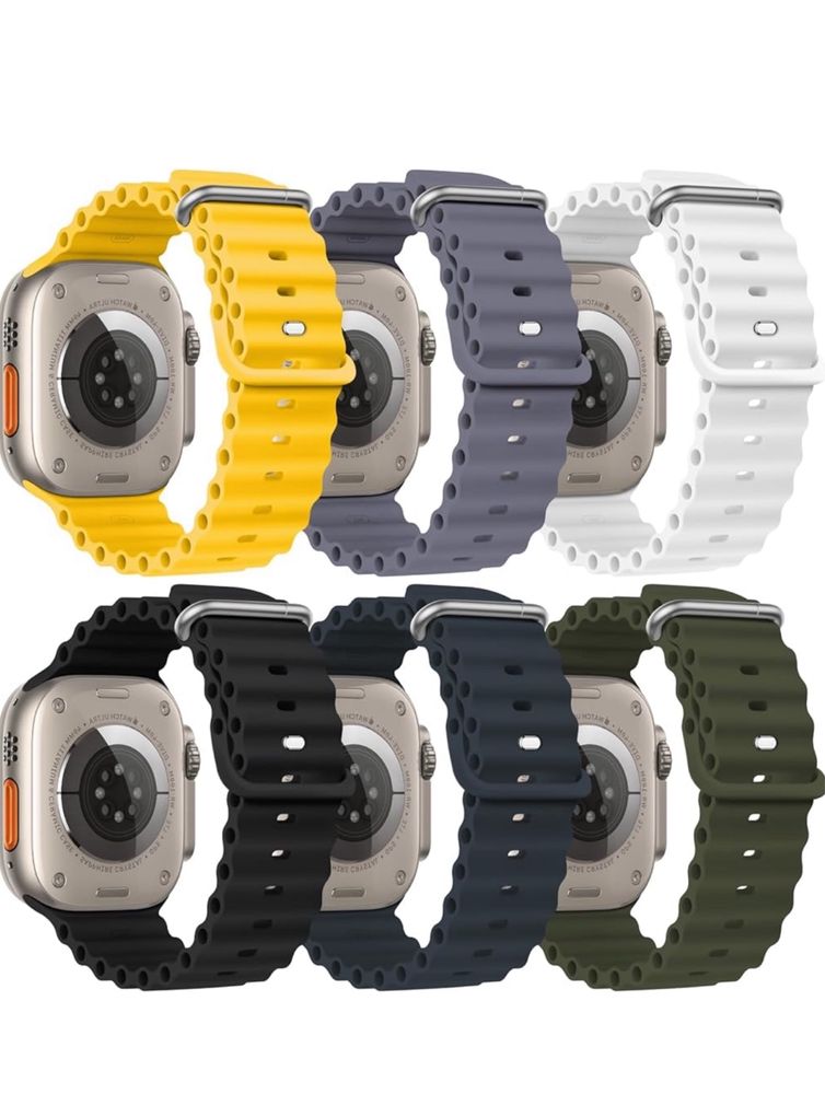 Curea Ceas Apple Watch Husa Folie Silicon Gauri Laterale Compatibila