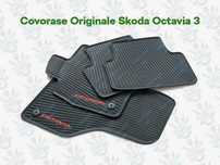 Set covorase originale Skoda Octavia 3 inscriptie rosie