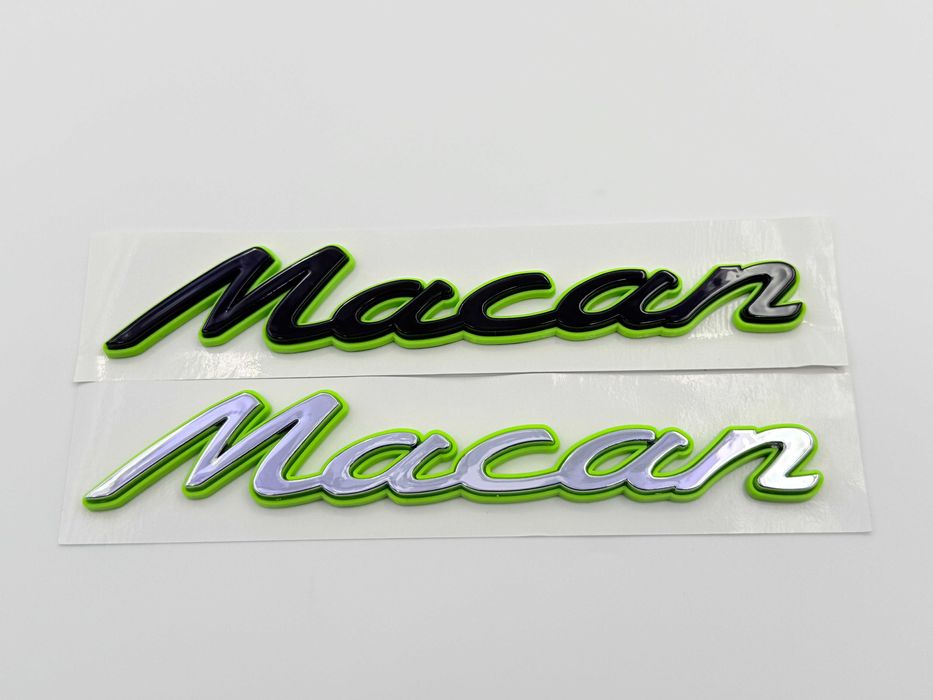 Emblema Compatibila PORSCHE Macan Hybrid negru