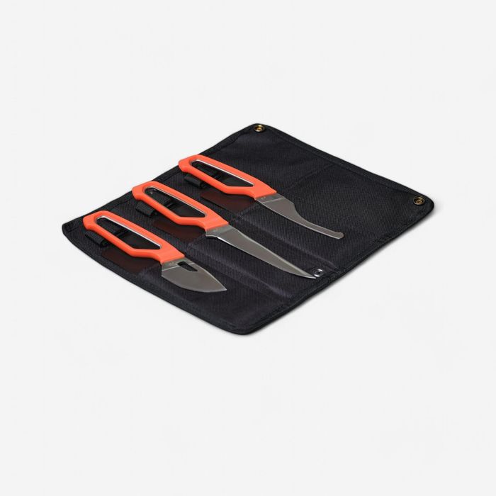 Set 3 cuțite compacte Portocaliu - No - produs resigilat Decathlon