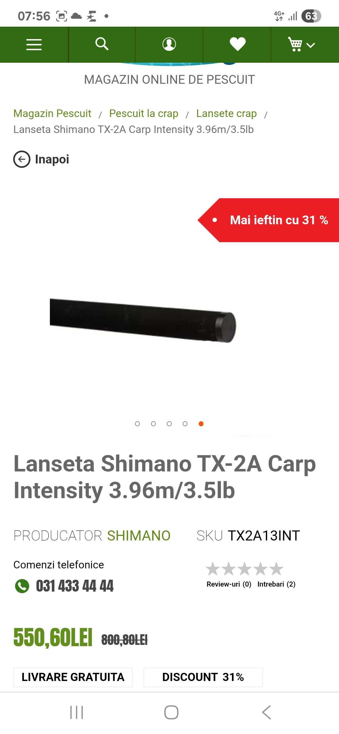 De vânzare set complet de crap