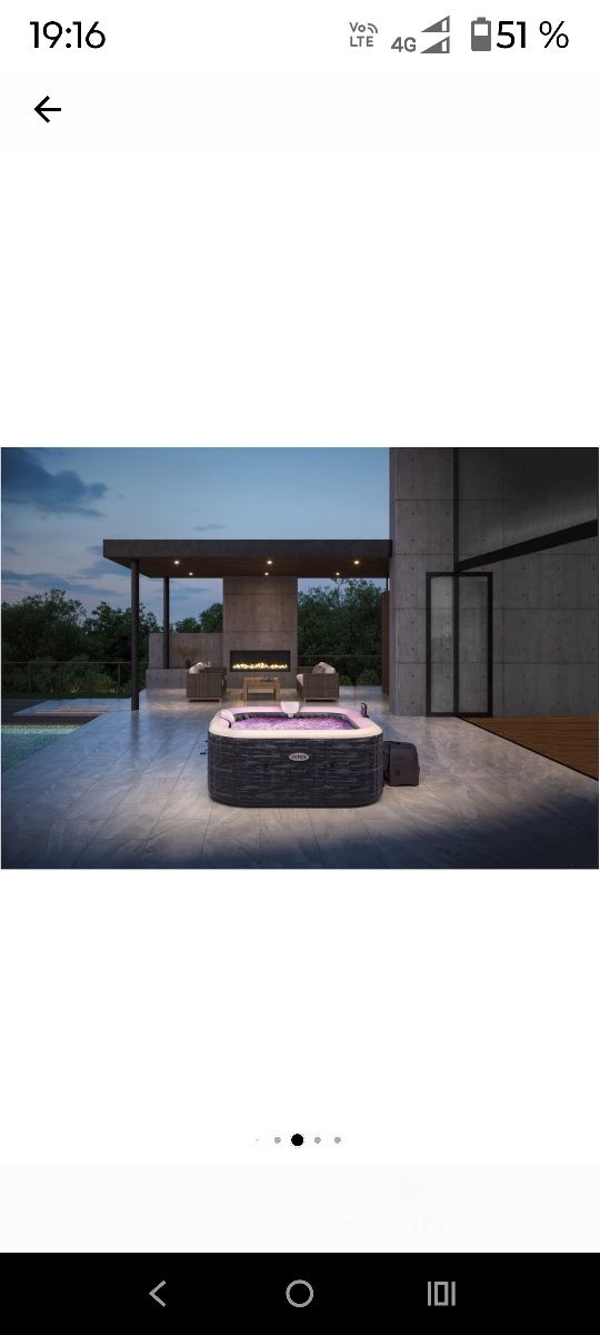 Jacuzzi gonflabil PureSpa Deluxe Square Bubble Intex , 175x175x 71 cm