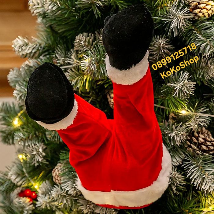 Анимирани крака на Дядо Коледа за украса на елха