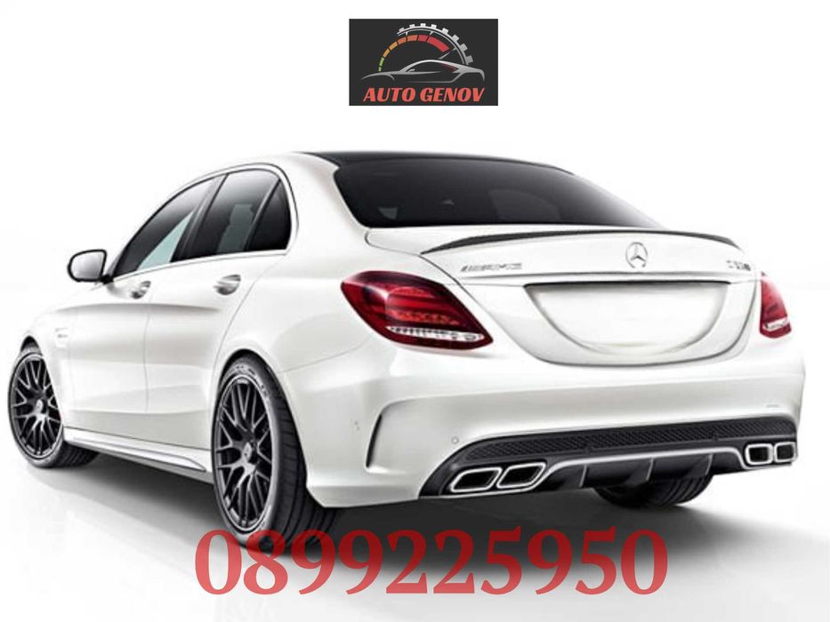 Тунинг Лип Спойлер, Mercedes C W205 2014/2019, Пиано лак