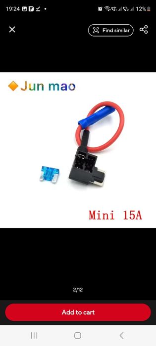 Conector rapid pentru doua sigurante plate mici 30+20A 12/24V