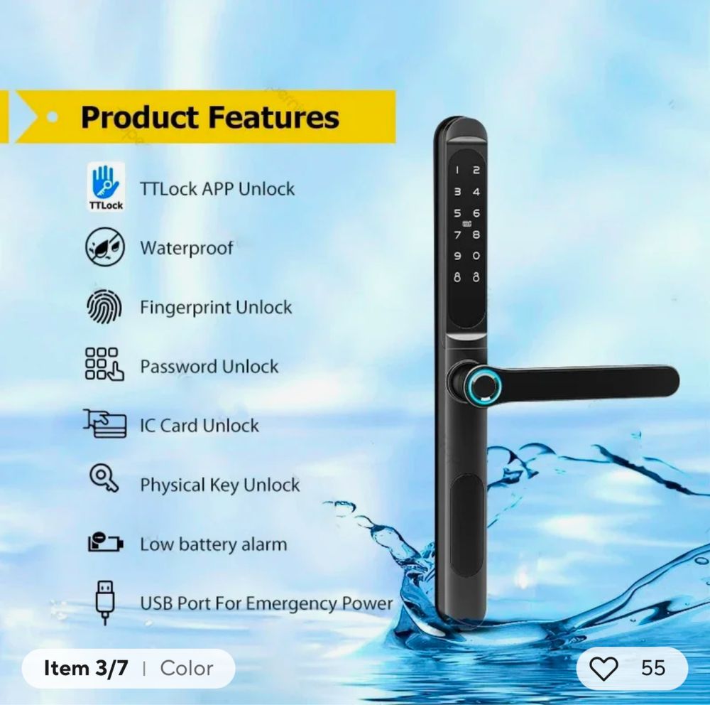 Smart Lock cu amprenta si deschidere remote