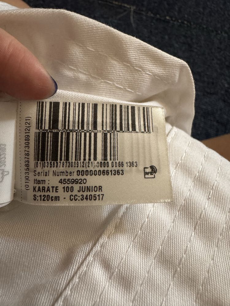 Kimono karate alb mas 120 cm