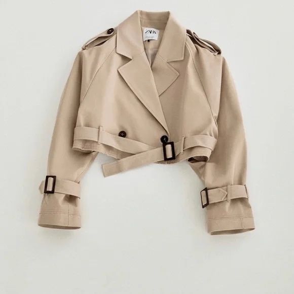 Zara кроп тренч яке