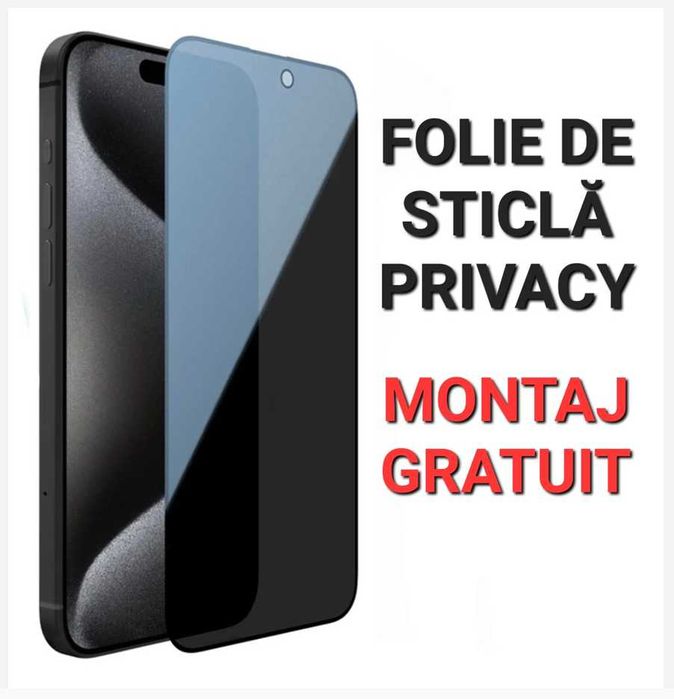 Folie de Sticla Privacy Full iPhone 16 Pro Max / 16 Plus