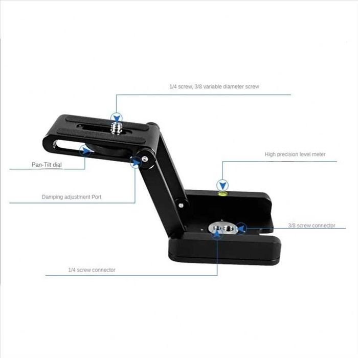 Cap trepied Z Pan & Tilt din aluminiu pt camere foto DSLR Canon Nikon