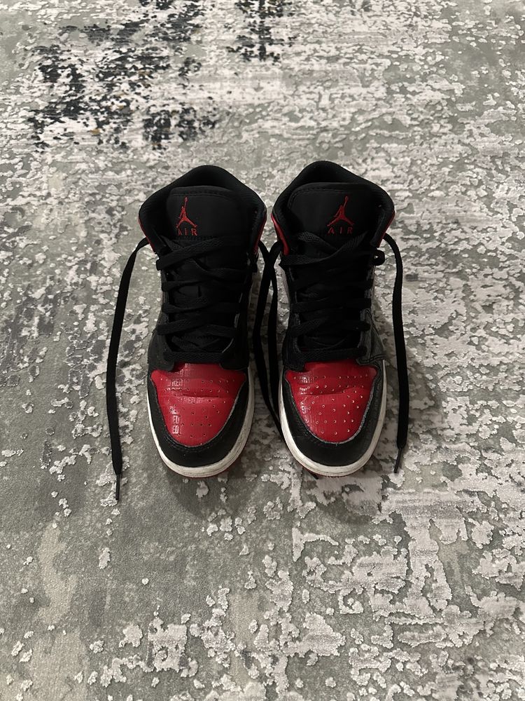 jordan 1 mid patent bred copii