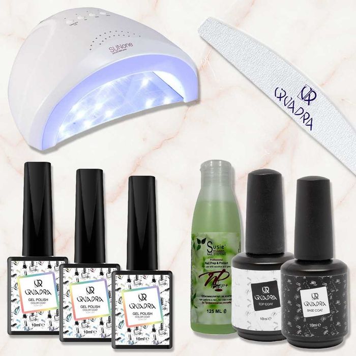 Комплект за маникюр с 48W UV/LED лампа „Sun One“