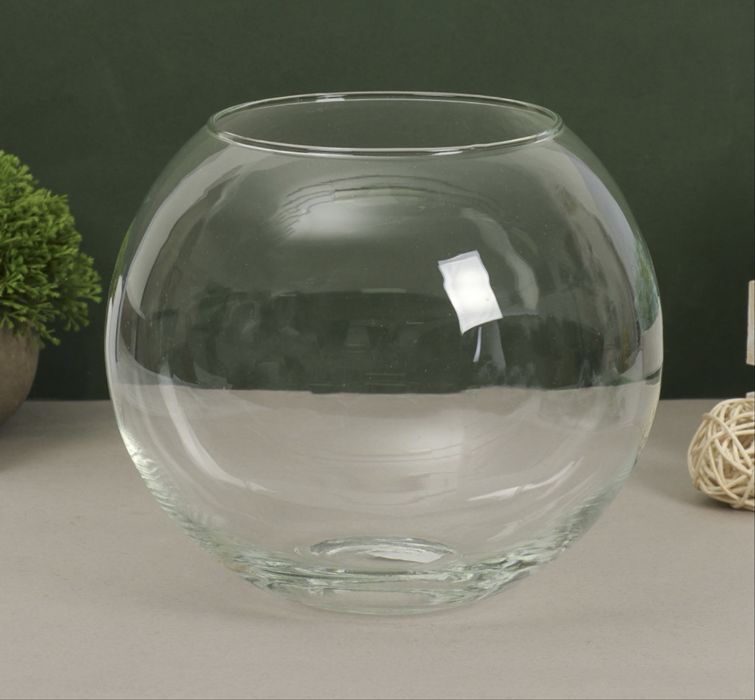 Стильный круглый аквариум 5 л — как новый