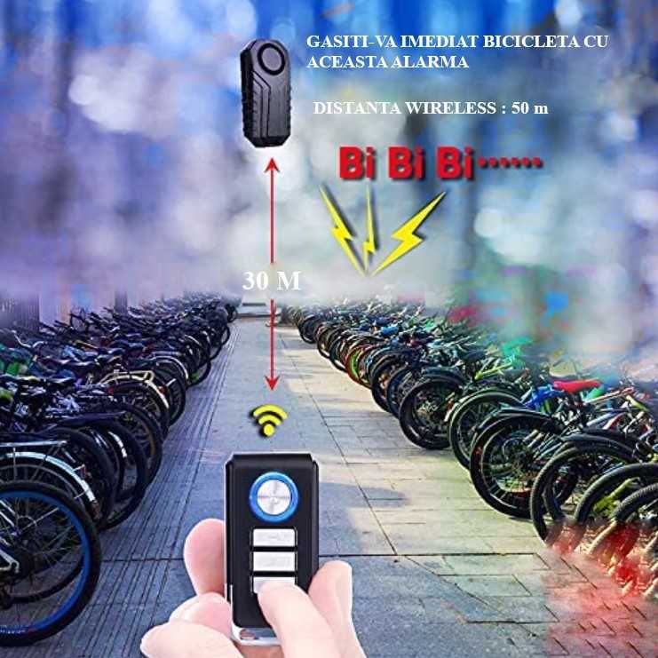Alarma anti furt pentru biciclete,usi, ferestre, cu telecomanda