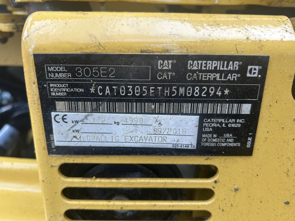 Vand Excavator cat 305E2