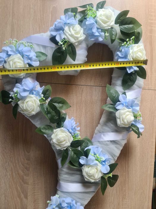 Сватбени чаши + бокал за вино/ Украса за кола