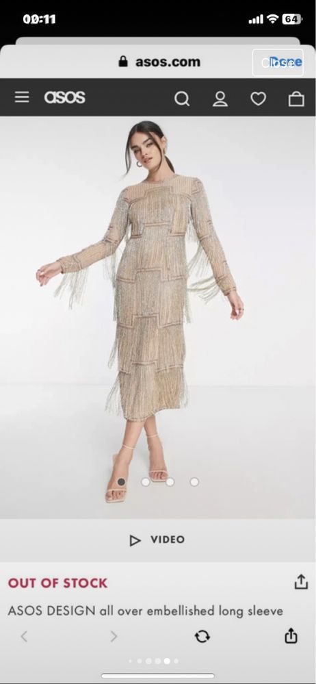 Rochie midi beige asos