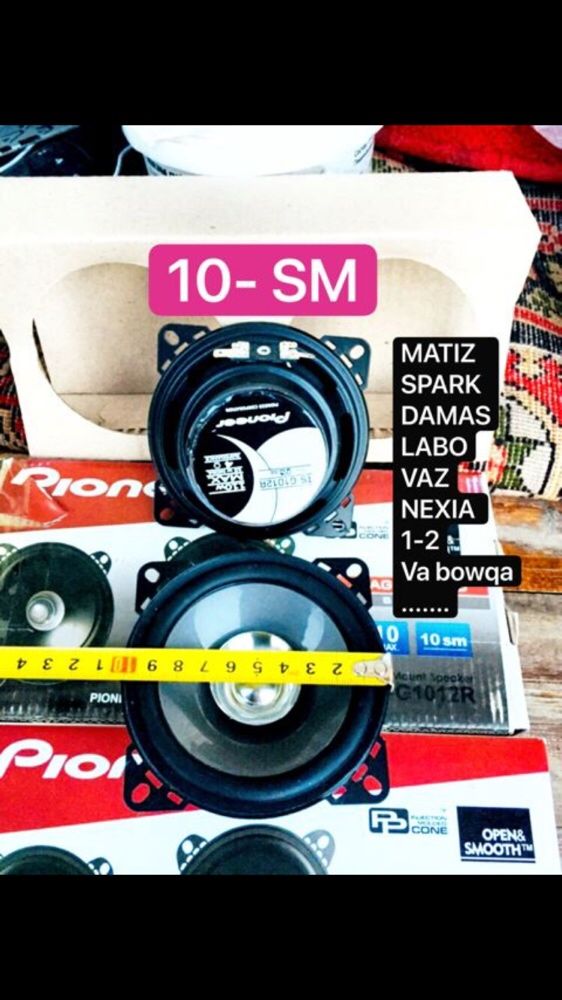 Pioneer 110W kalonka 10 sm razmer cheti rezinkali suvga chidamli gm