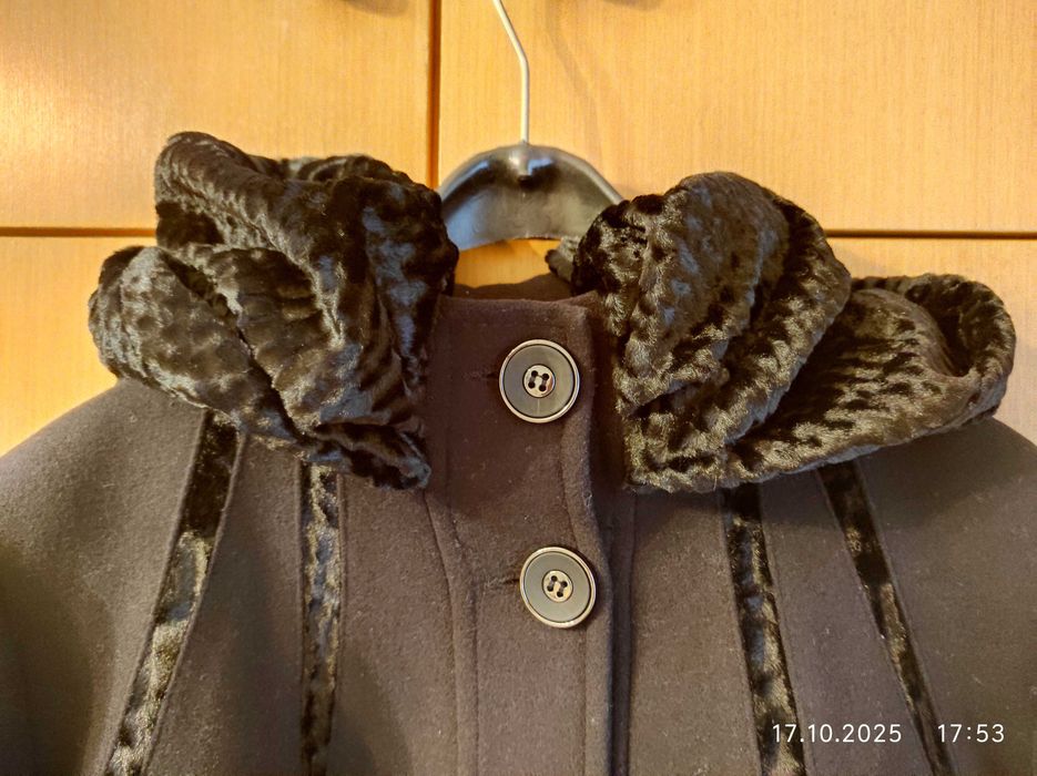 НОВО дамско луксозно турско палто ЧЕРНО р. М, СУПЕР евтино!