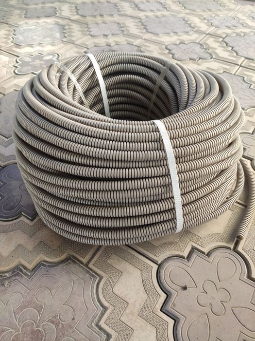 Гофра для кабеля труба ПВХ с зондом D20 мм 500 метров