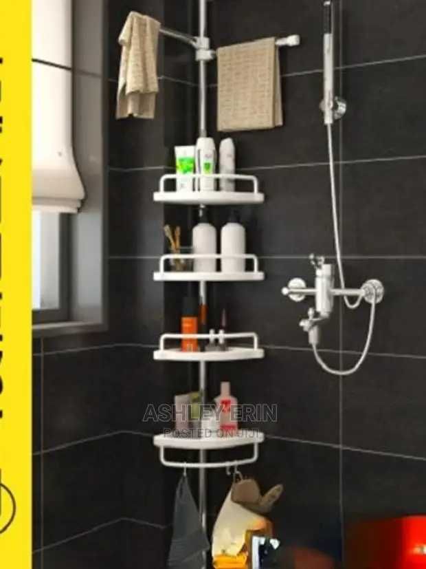 Ъглова етажерка за баня Multi Corner Shelf GY-188, височина 260см