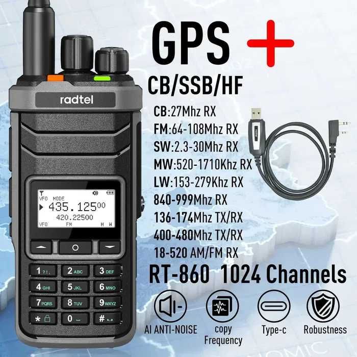 Radio Radtel multiband CB AM USB LSB CW LW MW SW SSB nu SONY