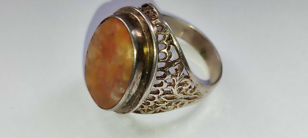 Кольцо серебряное с камнем АГАТ