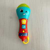 Microfon pentru bebelusi Clementoni, Lumini LED, Plastic, Multicolor