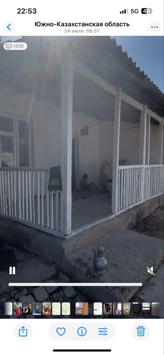 Жетісай қаласы, Әлкен Оспанов ауылында 4 бөлмелі үй сатылады 25 соток