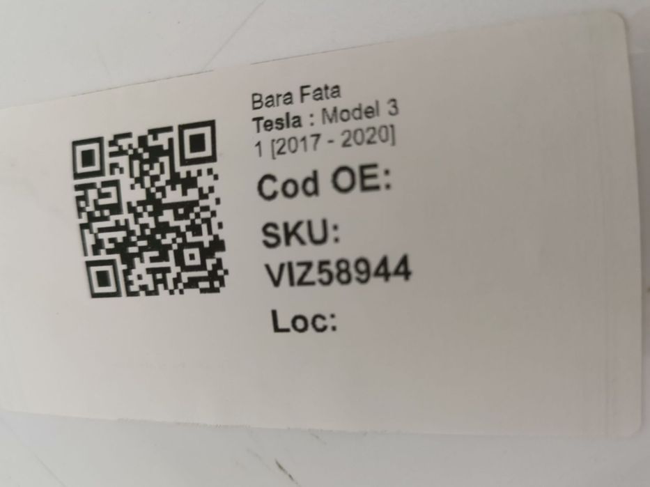 Bara Fata Tesla  Model 3 1 2017 2018 2019 2020 Originala In Stare Buna