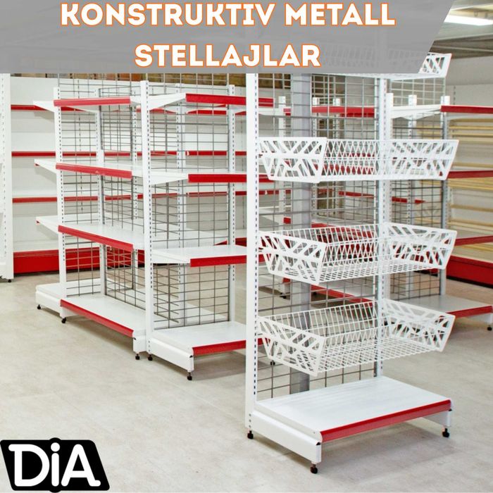 Стеллаж металлический сборный, konstruktiv metall stellajlar