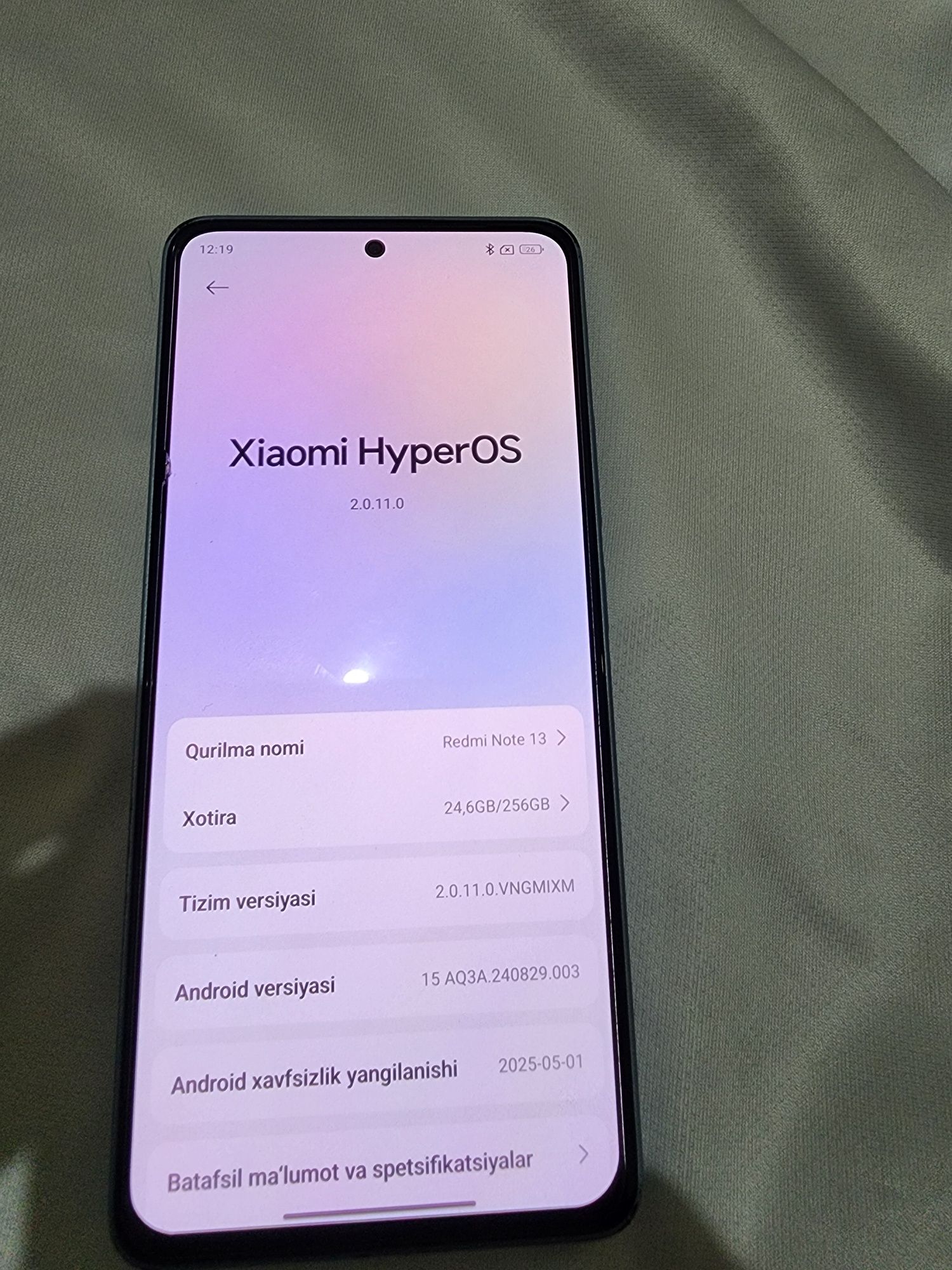 Redmi note 13  8/256 tiniq sotiladi