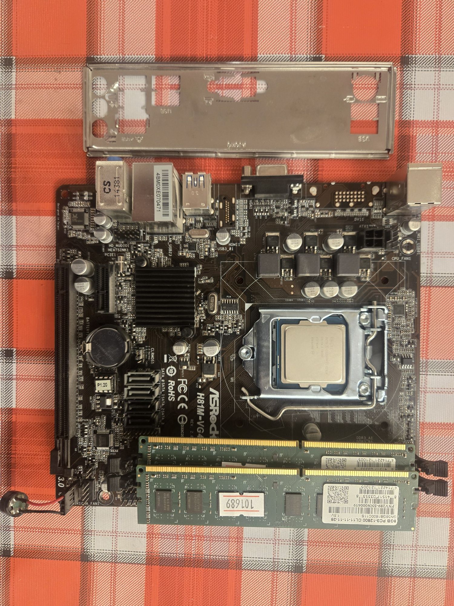 ASRock H81M-VG4 + Intel Celeron G1820 + 16 ГБ DDR3
