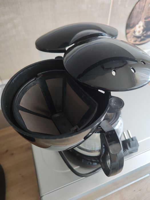 Filtru de cafea Hausberg HB-3650, 600 ml, 800 W, Negru